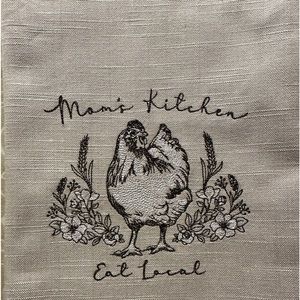 Mom’s Kitchen Eat Local Embroidered Dish Towels